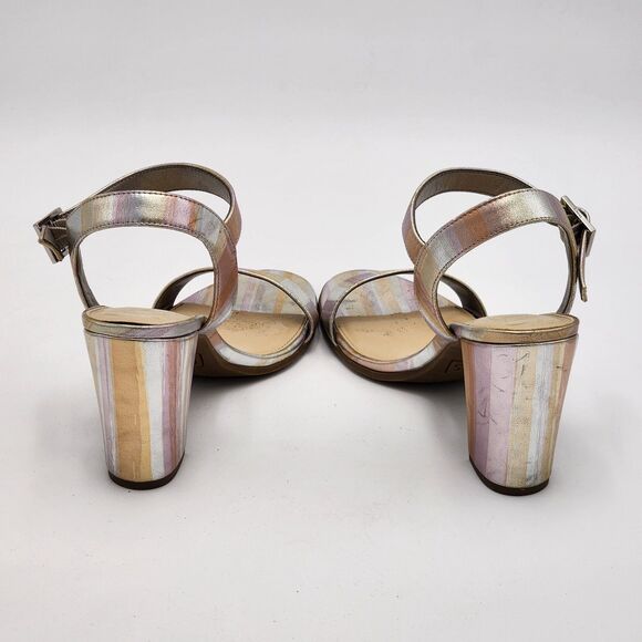 Circus by Sam Edelman Esther Iridescent Silver Sandals Size 8 - Picture 5 of 8